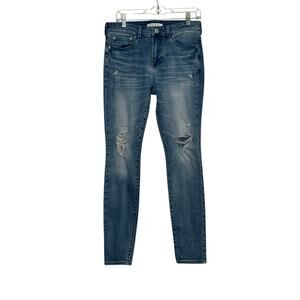 Pacsun light splatter stacked ripped skinny jeans size 30